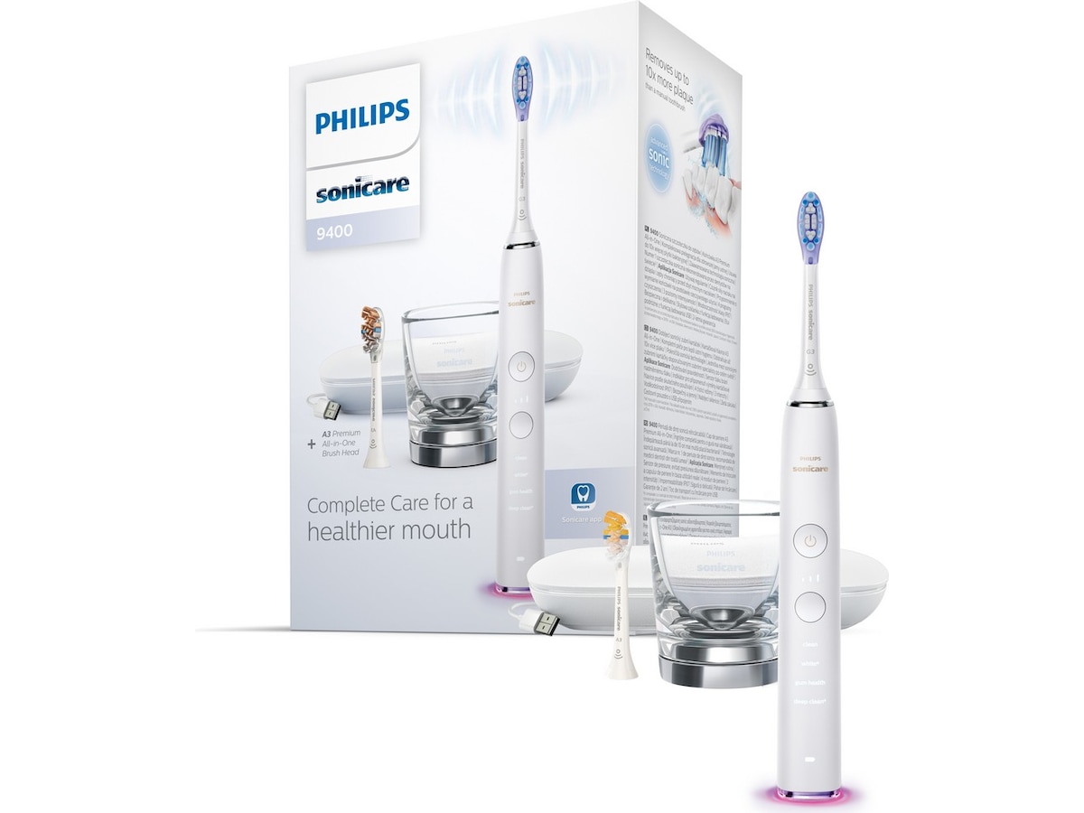 Philips DiamondClean Smart 9400 Sonic eltandborste HX9917/88 (vit) Eltandborste
