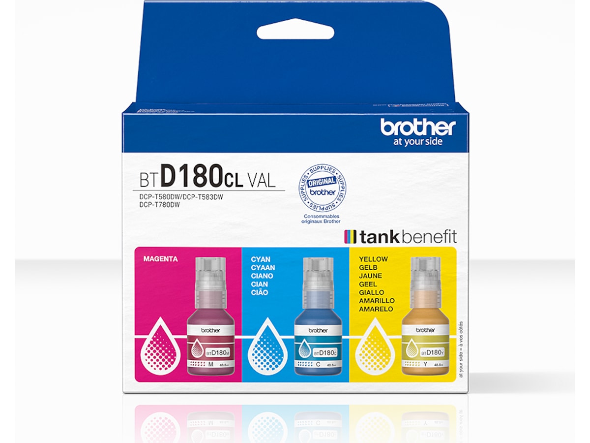 Brother BTD180CLVAL CMY bläckflaska multipack Bläckpatron