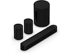 Sonos Beam (Gen2) Soundbar (svart) + 2x Era 100 och 1x Sub Mini Soundbars