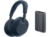 Sony WH-1000XM6 trådlösa hörlurar, Over-Ear (blå) + powerbank Hörlurar