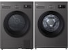LG F4A1009NDK tvättmaskin (mörk silver) + torktumlare Tvättmaskin