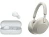 Sony WH-1000XM5 trådlösa hörlurar, over-ear (silver) + WF-510 öronsnäckor Hörlurar