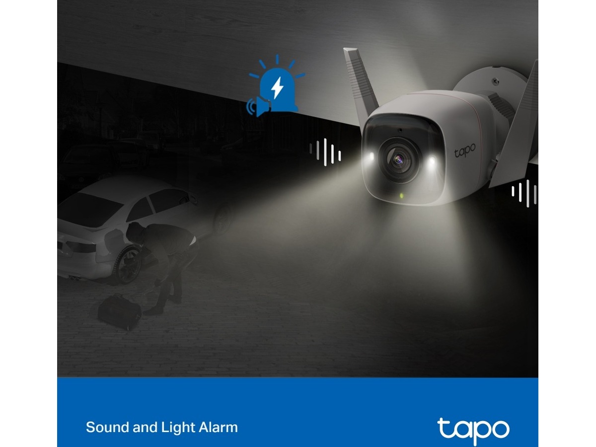 TP-Link Tapo C320WS 2K WiFi Camera Outdoor (vit) Övervakningskamera