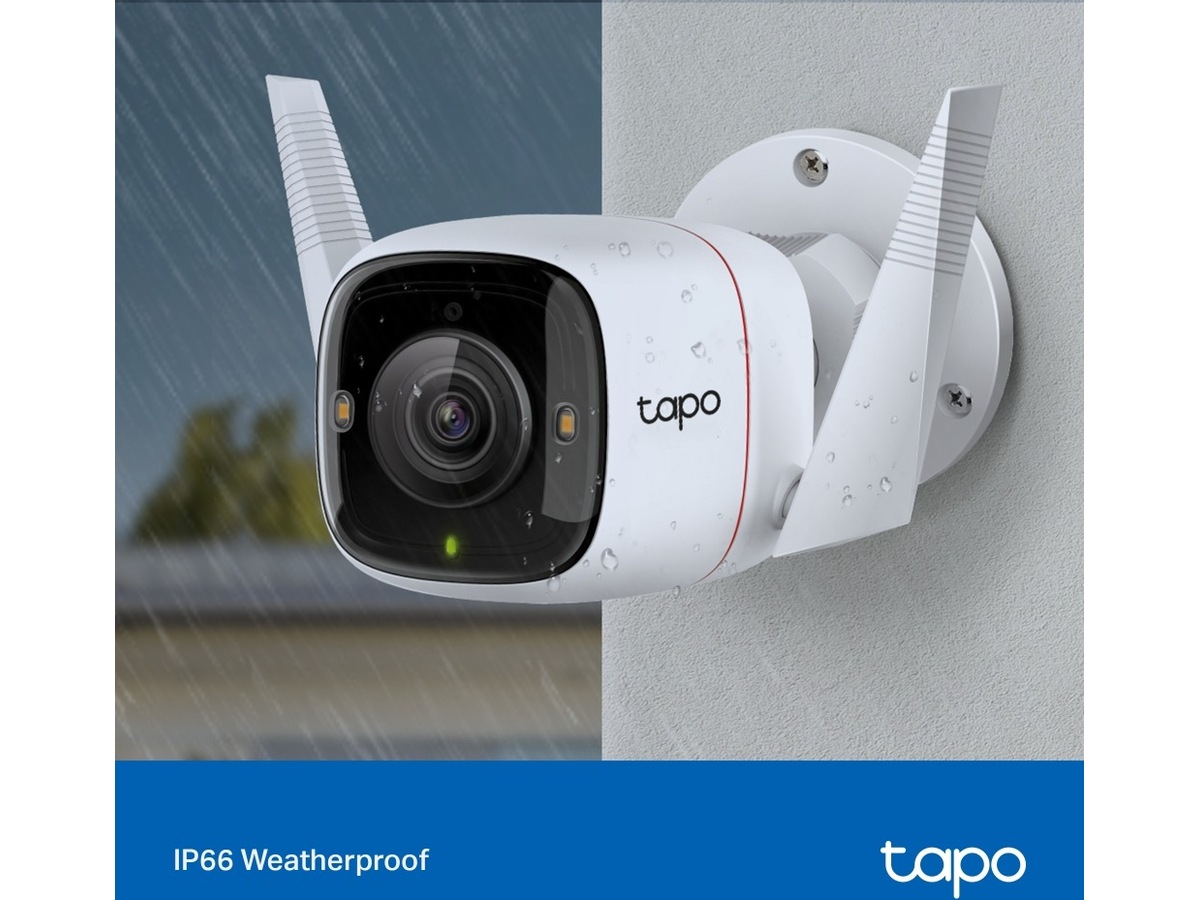TP-Link Tapo C320WS 2K WiFi Camera Outdoor (vit) Övervakningskamera