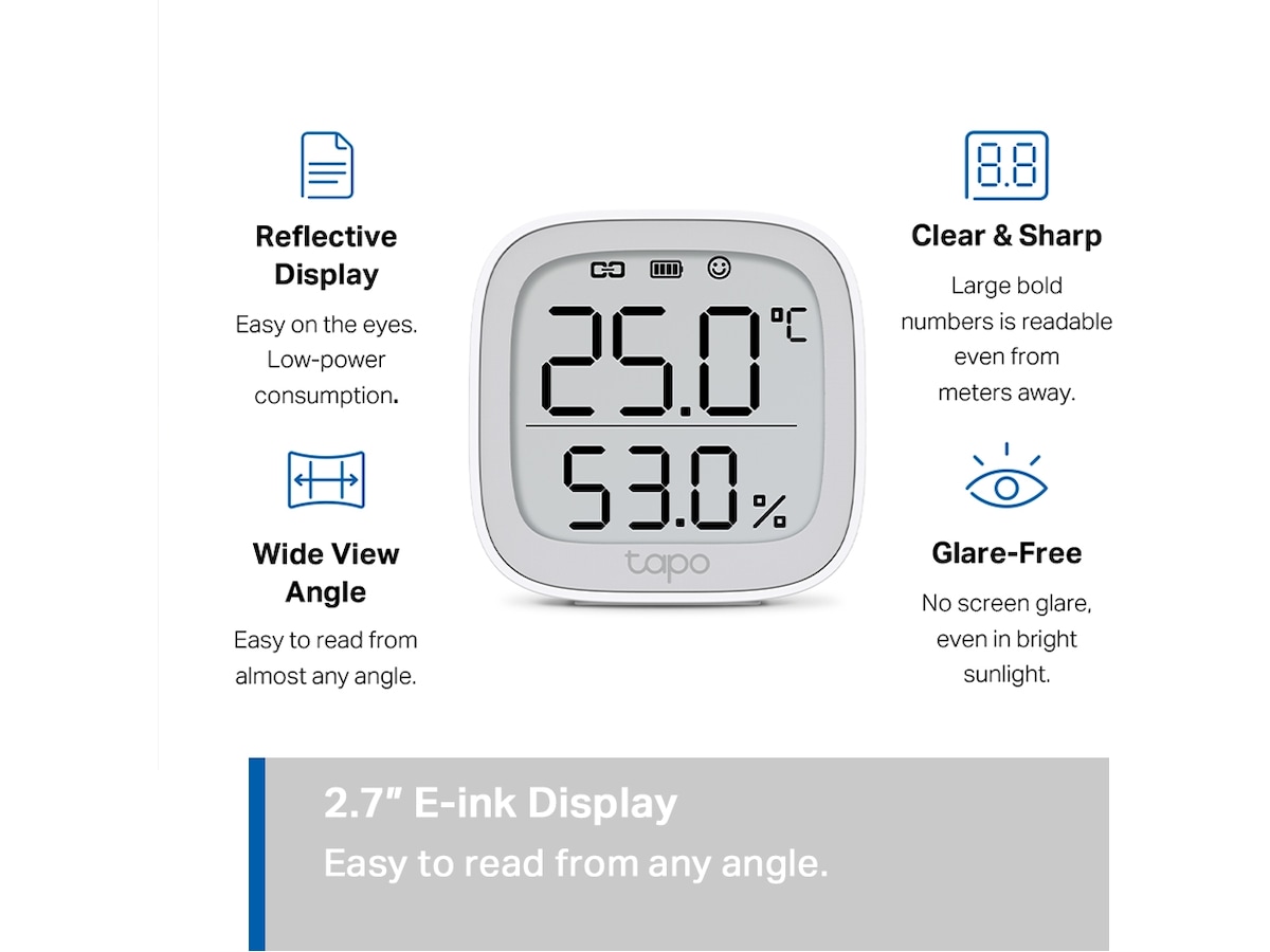 Tapo T315 V1.2 Smart temperatur- och luftfuktighetsmätare Sensorer