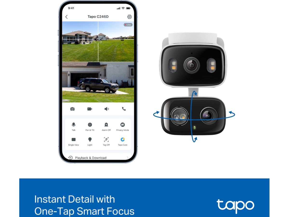 TP-Link Tapo C246D  Indoor/Outdoor Dual Lens övervakningskamera Övervakningskamera