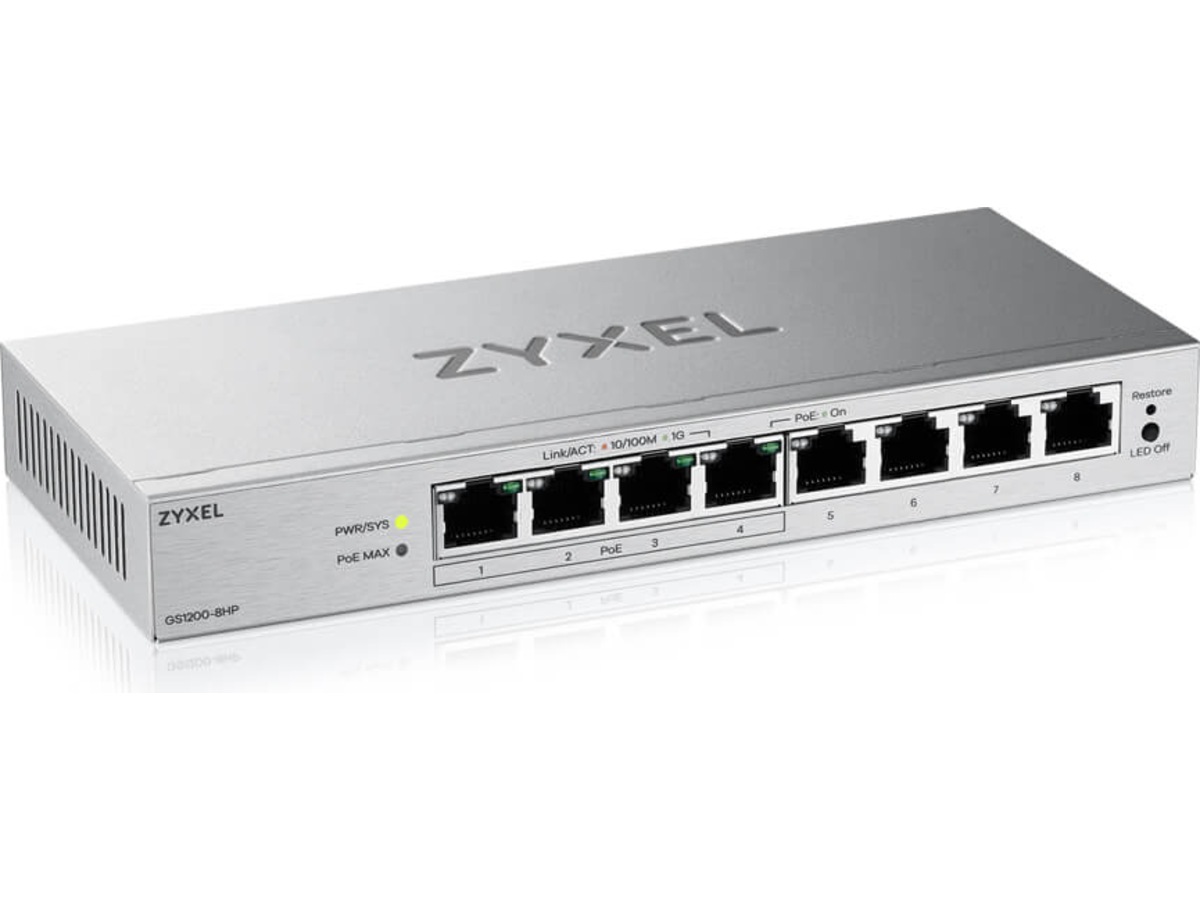Zyxel GS1200-8HPV3-EU0101F switch Switchar