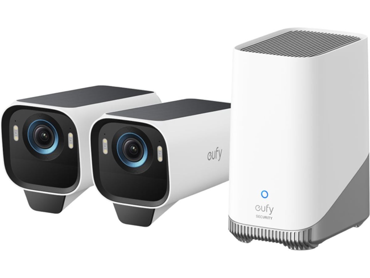 Eufy eufyCam S3 Pro övervakningskamera kit 2-pack + HomeBase S380 Övervakningskamera