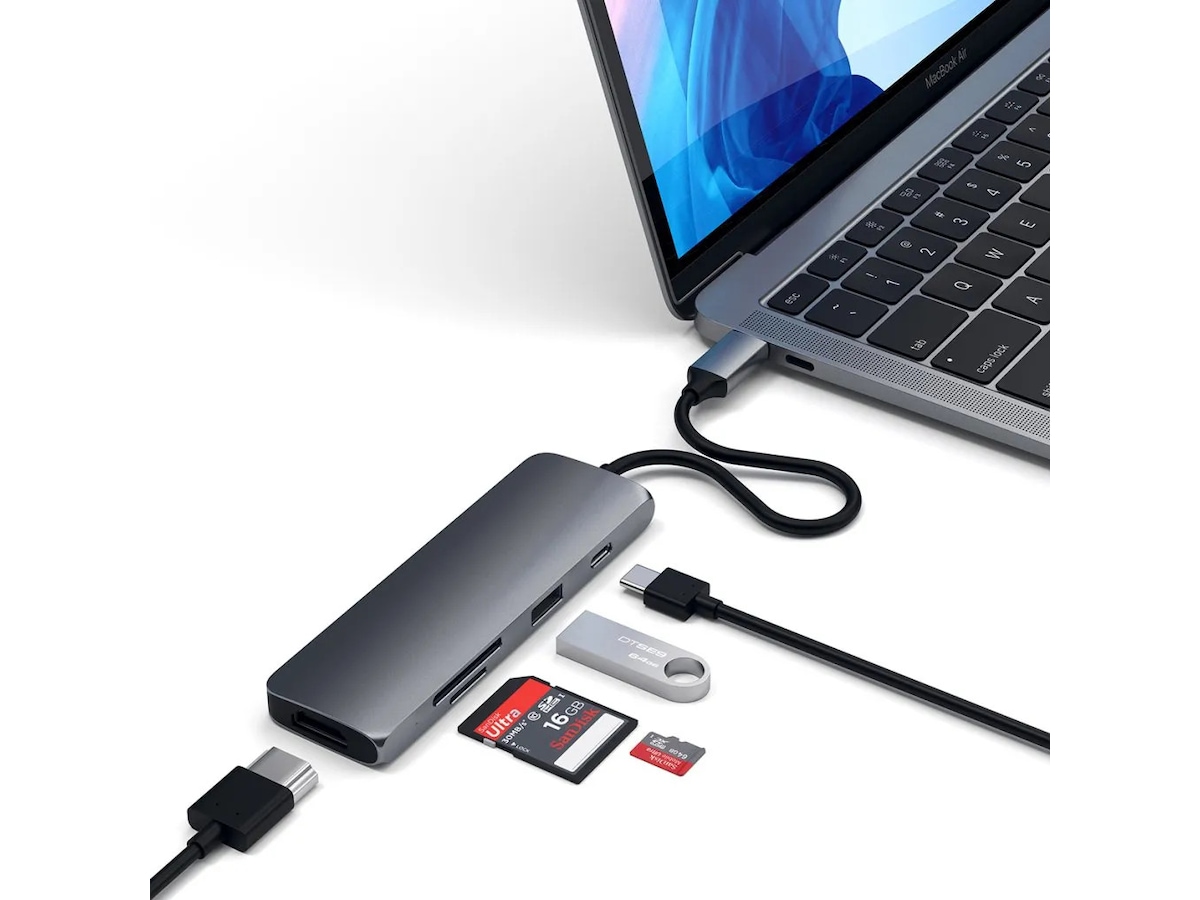 Satechi USB-C Multiport Pro Adapter 4K HDMI Dockningsstation och USB-hub