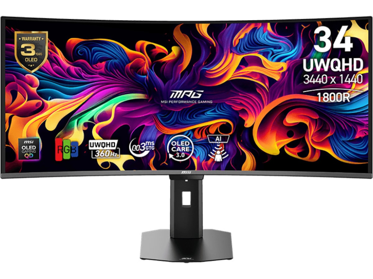 MSI 34" curved gamingskärm MPG 341CQR X36 Bildskärmar