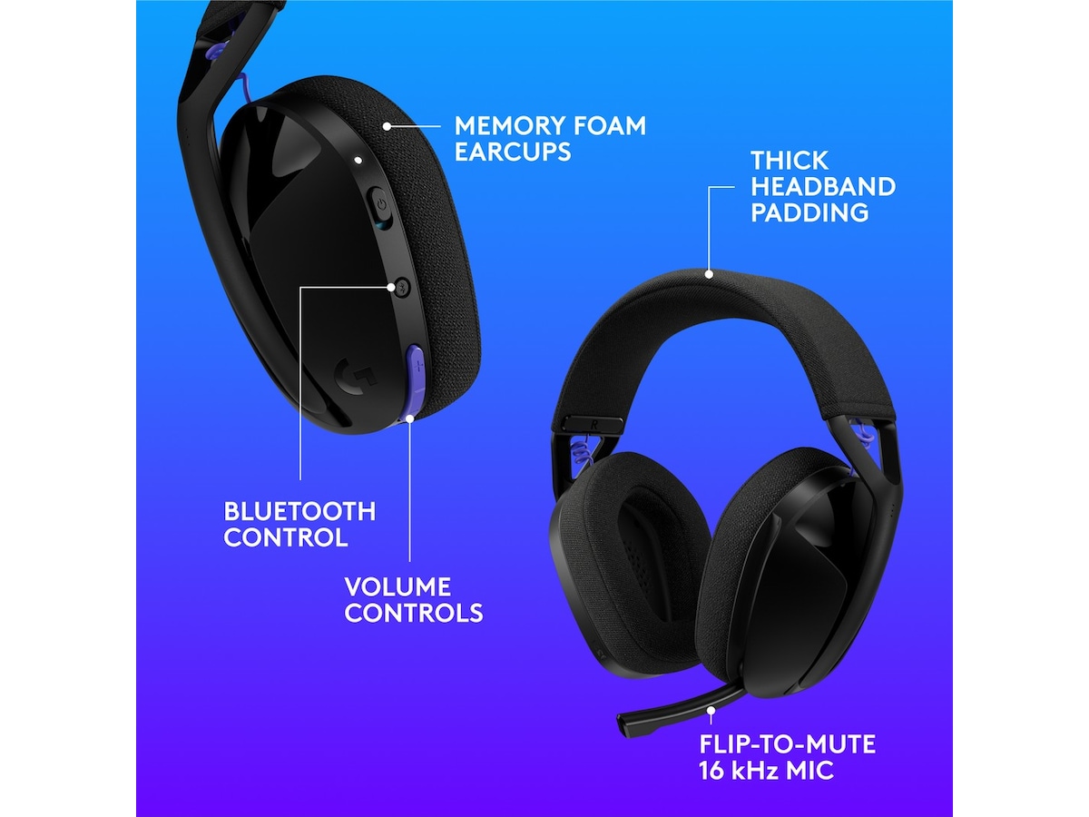 Logitech G321 Lightspeed Trådlöst Gamingheadset (svart) Gamingheadset