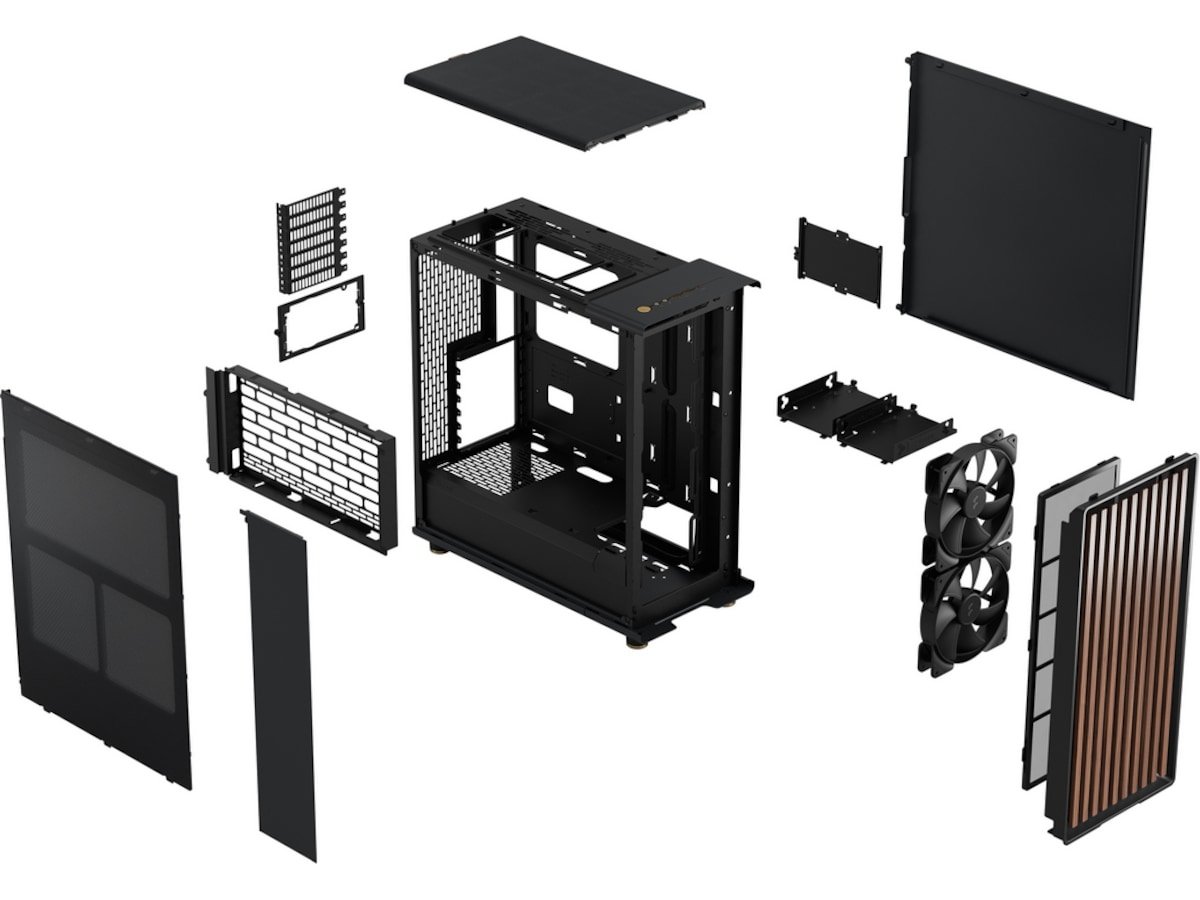 Fractal North Charcoal Black Mesh Mid Tower Midi tower