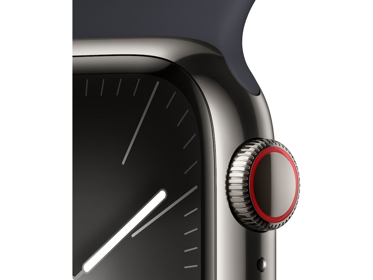 Apple Watch Series 9 GPS + LTE 41mm Rostfritt stål (grafit) Smartwatches