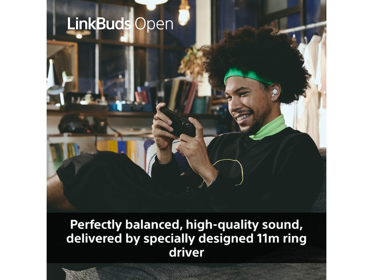 Sony Linkbuds Open True Wireless öronproppar (svart) In-ear hörlurar