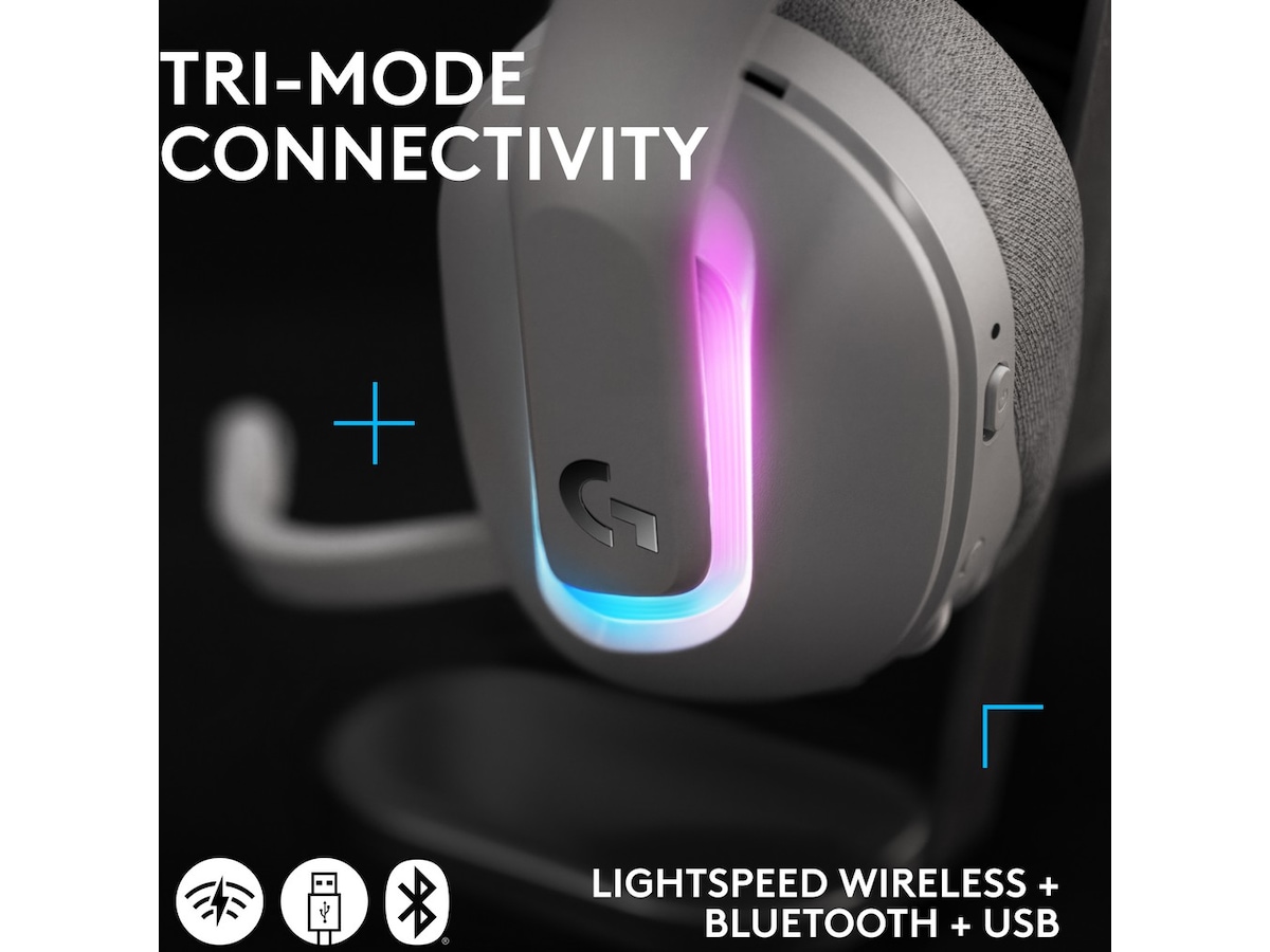 Logitech G522 Lightspeed trådlöst gamingheadset (vit) Gamingheadset