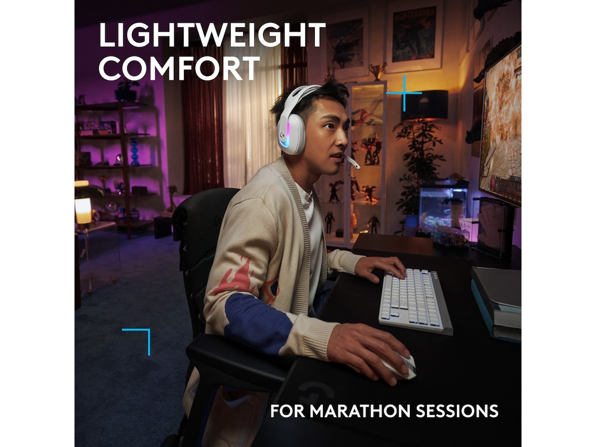 Logitech G522 Lightspeed trådlöst gamingheadset (vit) Gamingheadset