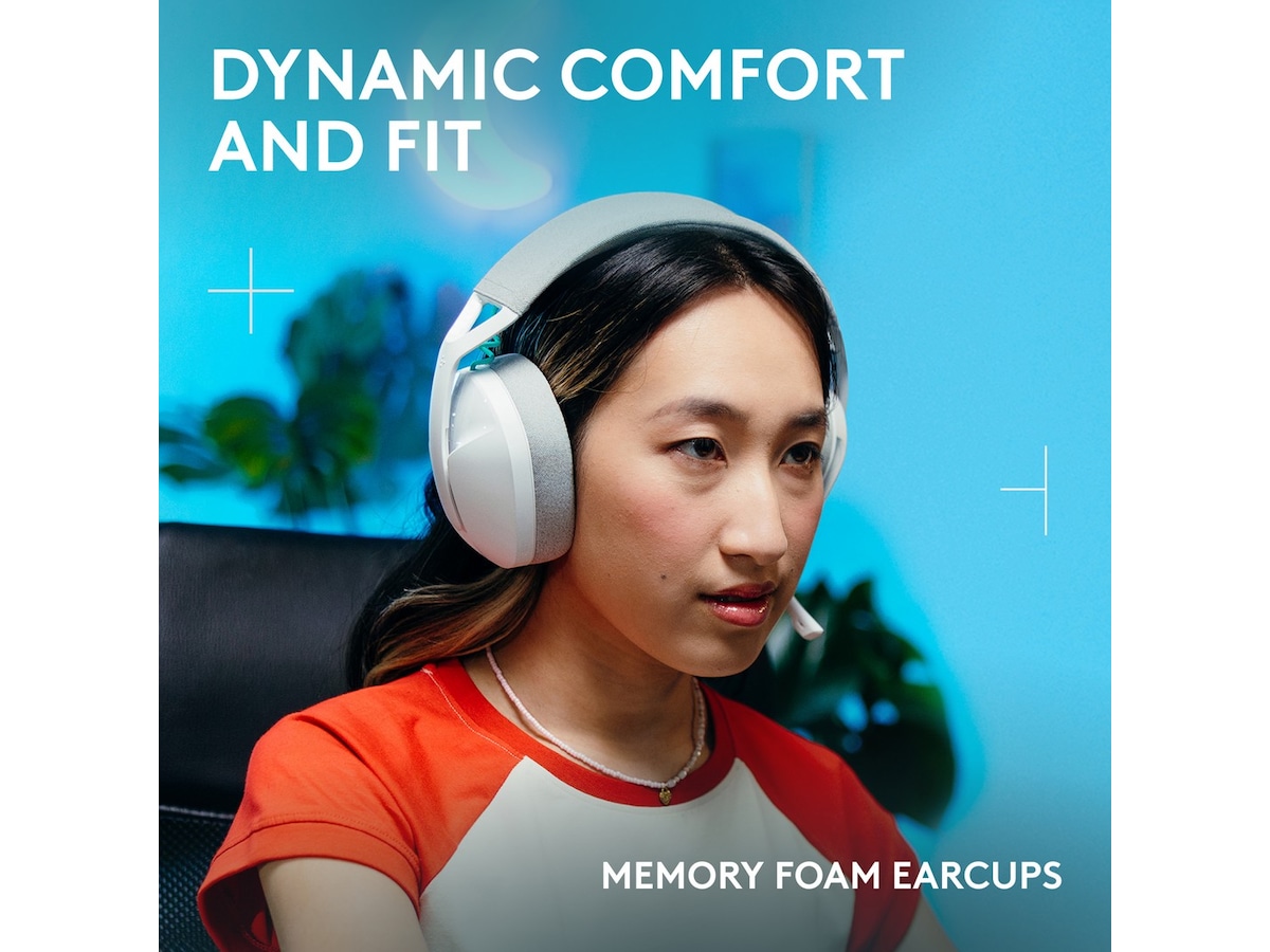 Logitech G321 Lightspeed trådlöst gamingheadset (vit) Gamingheadset