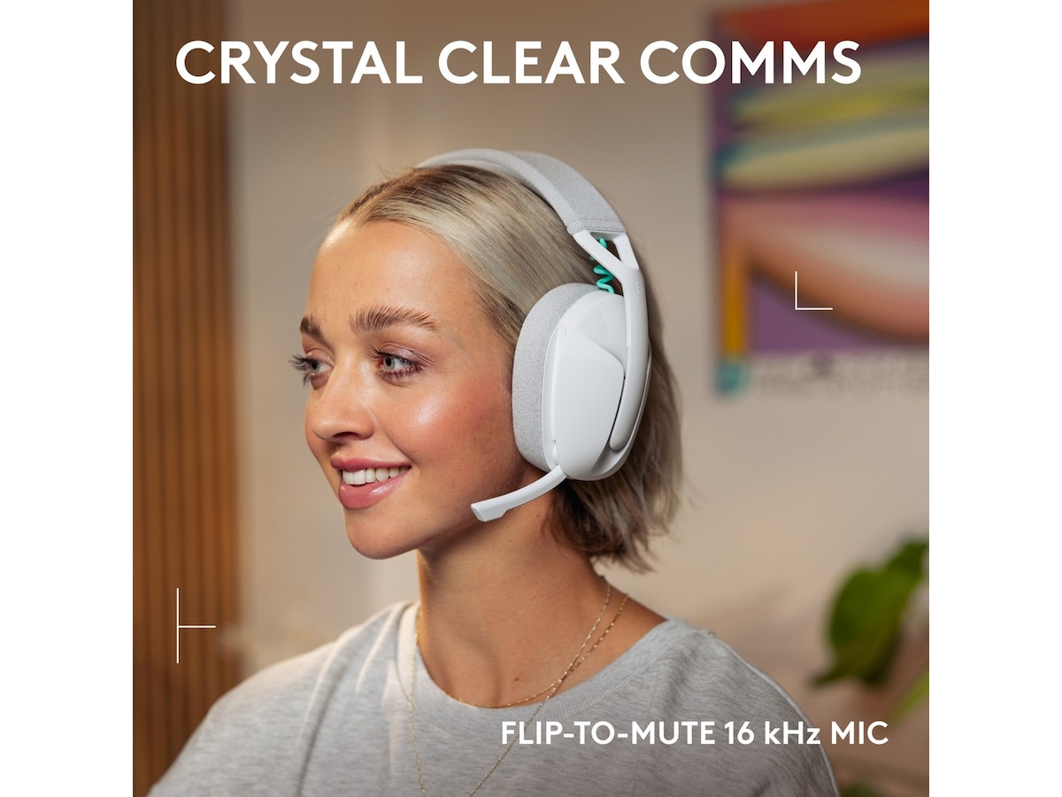 Logitech G321 Lightspeed trådlöst gamingheadset (vit) Gamingheadset