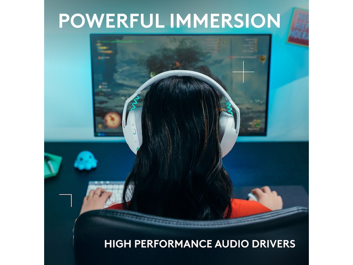 Logitech G321 Lightspeed trådlöst gamingheadset (vit) Gamingheadset
