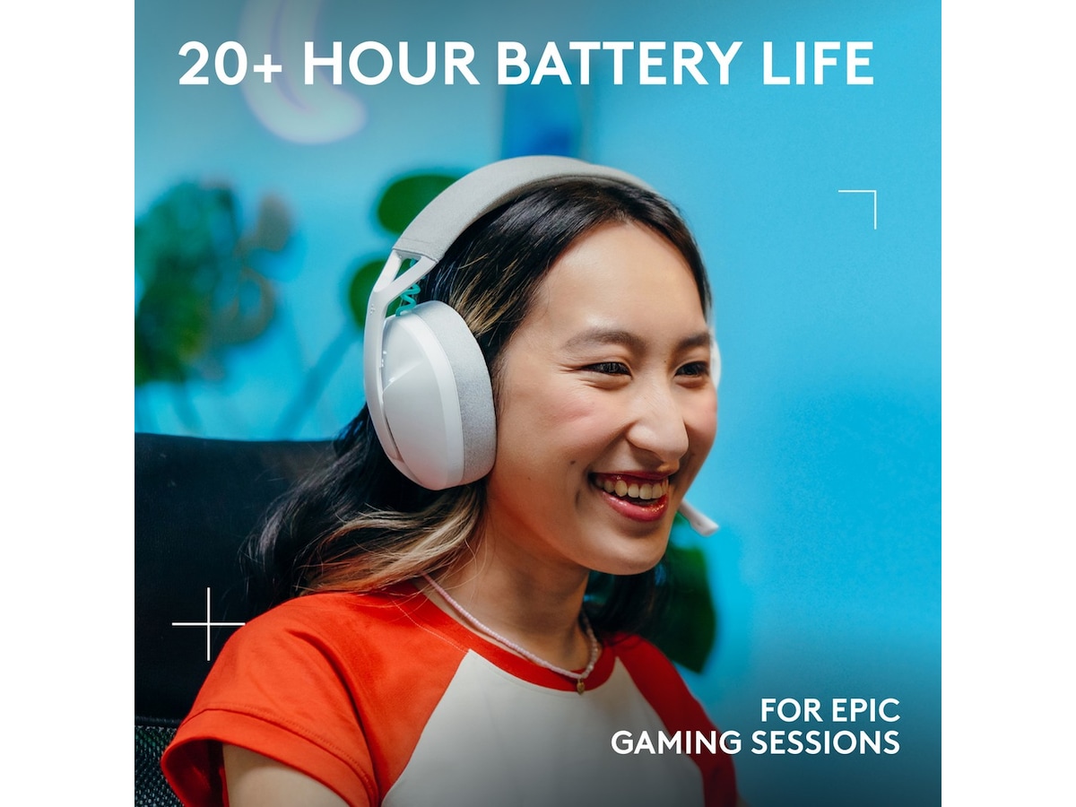 Logitech G321 Lightspeed trådlöst gamingheadset (vit) Gamingheadset