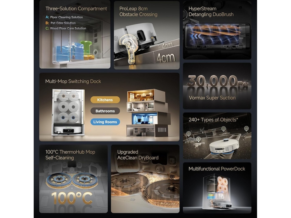 Dreame matrix 10 Ultra Robotstøvsuger (sort) Robotdammsugare