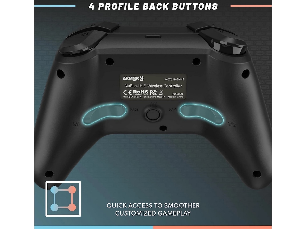 Hyperkin Armor 3 NuRival NSW2 trådlös handkontroll (svart) Tillbehör till spelkonsoler