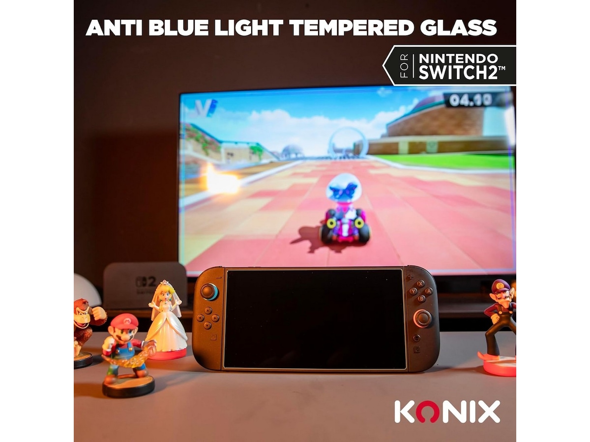 KONIX NSW2 härdat glas 9H Handhållna spelkonsoler