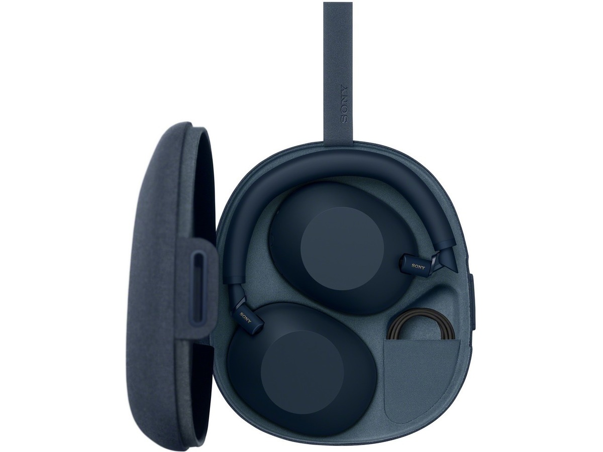 Sony WH-1000XM6 trådlösa hörlurar, Over-Ear (blå) + powerbank Hörlurar