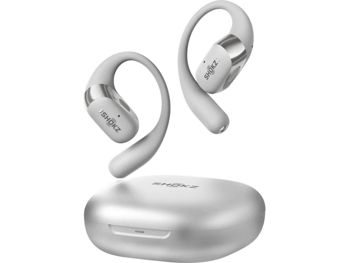 SHOKZ OpenFit 2+ Trådlösa öppna hörlurar, On-Ear (grå) In-ear hörlurar