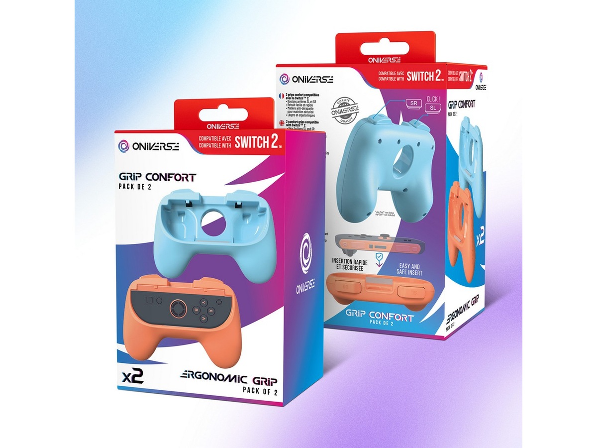 Oniverse Nintendo Switch 2 ergonomiska grepp (2-pack) Tillbehör till spelkonsoler