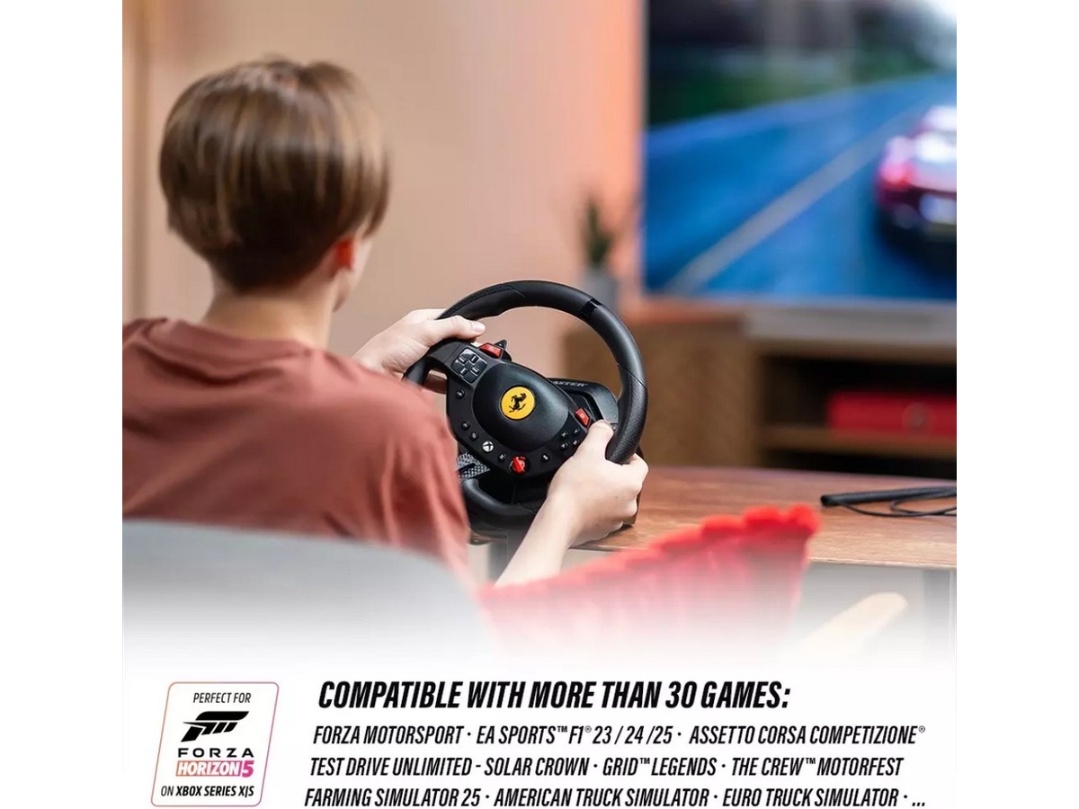 Thrustmaster T98-X Ferrari 296 GTS Racing Wheel Ratt och pedaler