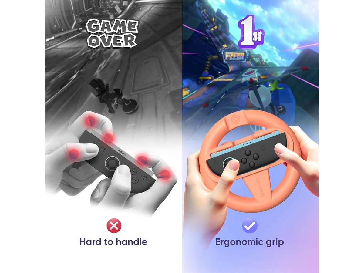 Oniverse 4-pack racingshjul för Switch 2 Tillbehör till spelkonsoler