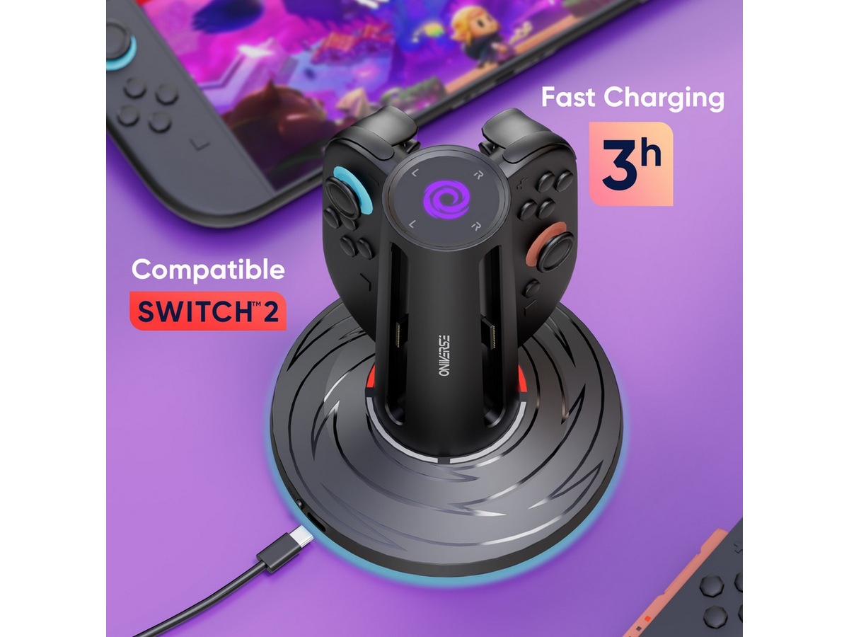Oniverse Nintendo Switch 2 4 Joy-con laddningsdocka Tillbehör till spelkonsoler