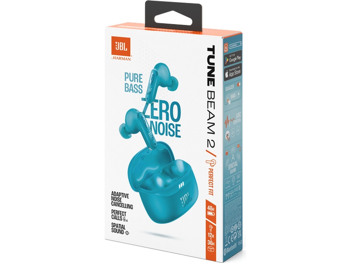 JBL Tune Beam 2 Trådlösa öronproppar (turkos) In-ear hörlurar