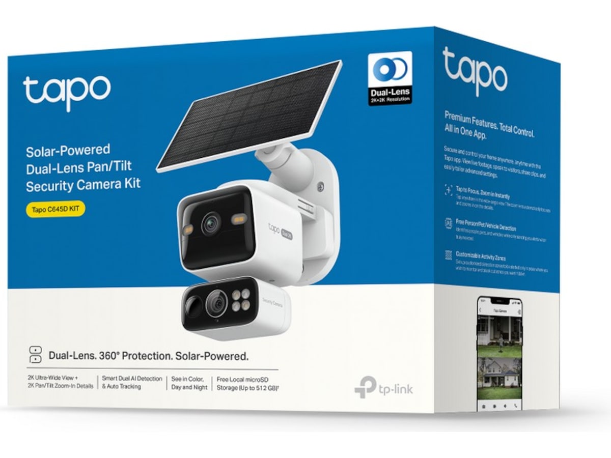 TP-Link Tapo C645D KIT övervakningskamera, solcellsdriven Övervakningskamera