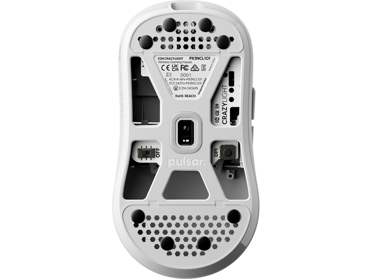 Pulsar X2N CrazyLight Mini gamingmus (vit) Gamingmus