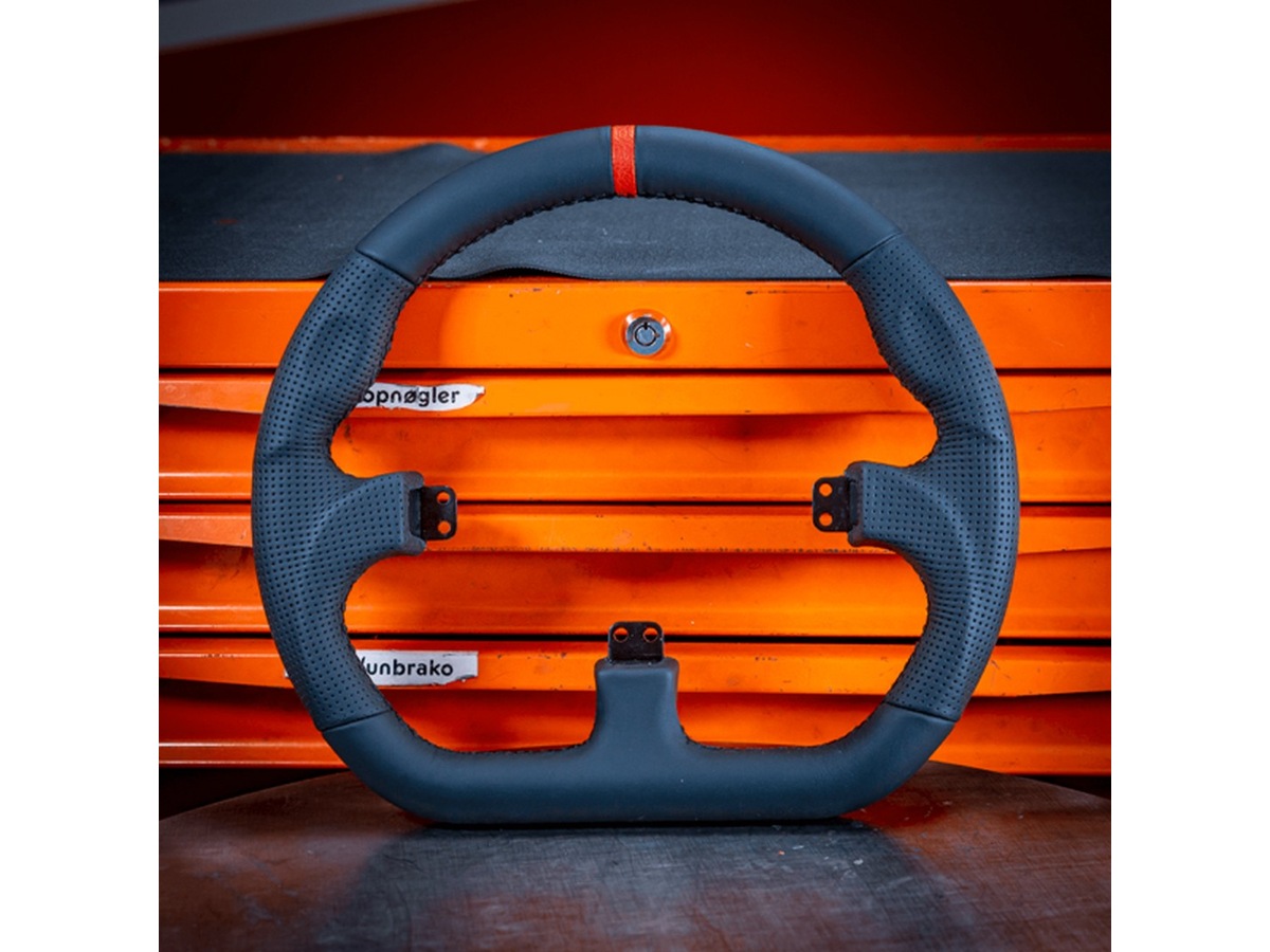 Asetek Closed D rattkrans läder (svart) Ratt och pedaler