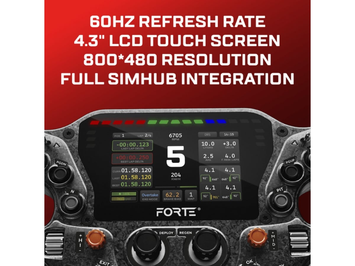 Asetek Forte Formula Pro ratt Ratt och pedaler