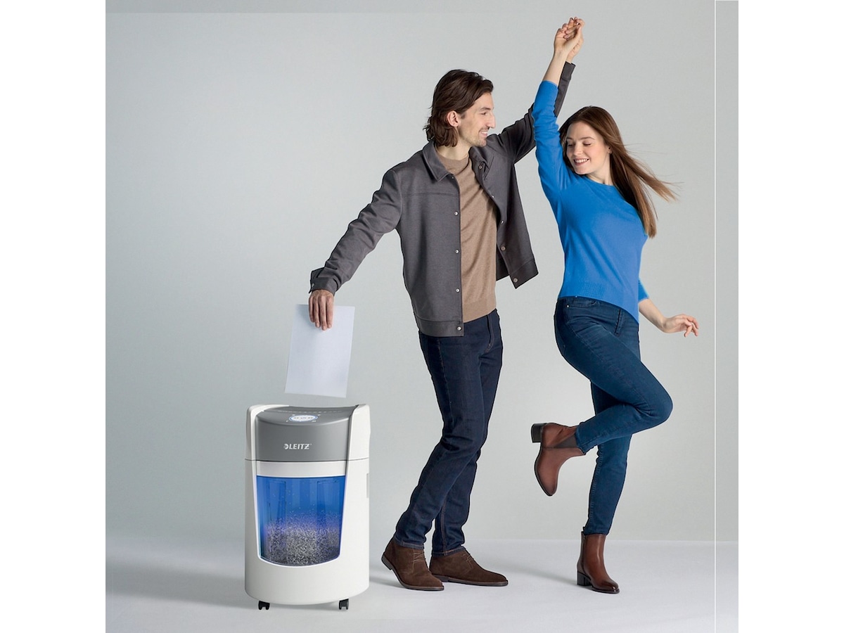 Leitz Dokumentförstörare IQ OptiMax Small Office 350 Mikroskärning P5 Dokumentförstörare