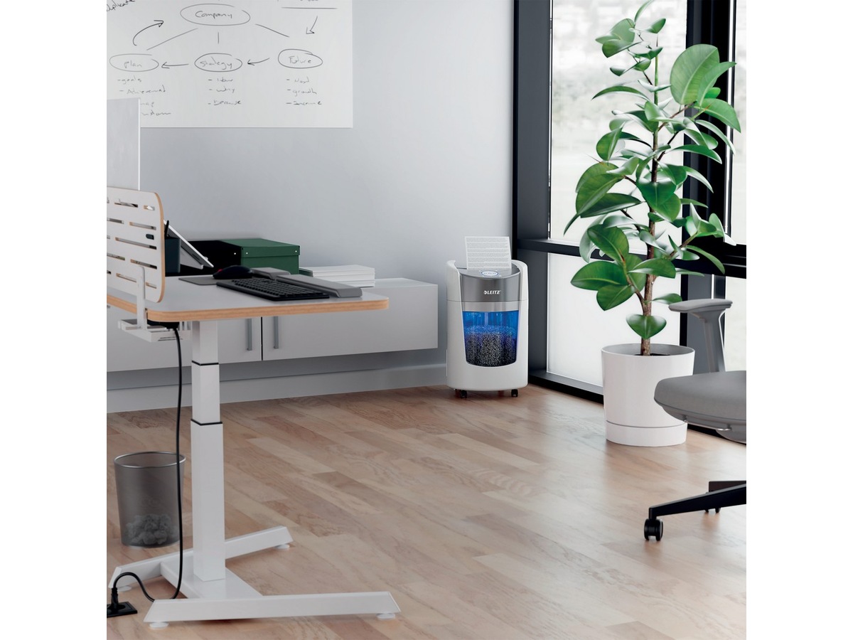 Leitz Dokumentförstörare IQ OptiMax Small Office 350 Mikroskärning P5 Dokumentförstörare