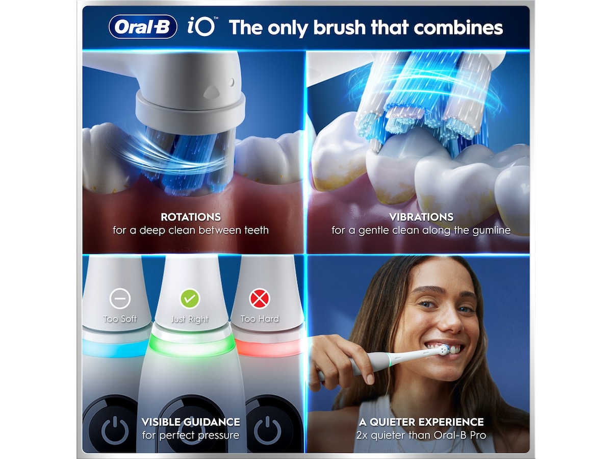 Oral-B iO6 elektrisk tandborste (grå) Tillbehör till tandvård