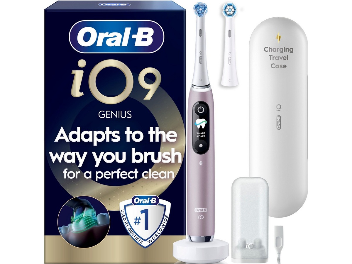 Oral-B iO9 elektrisk tandborste (rosa) Tillbehör till tandvård