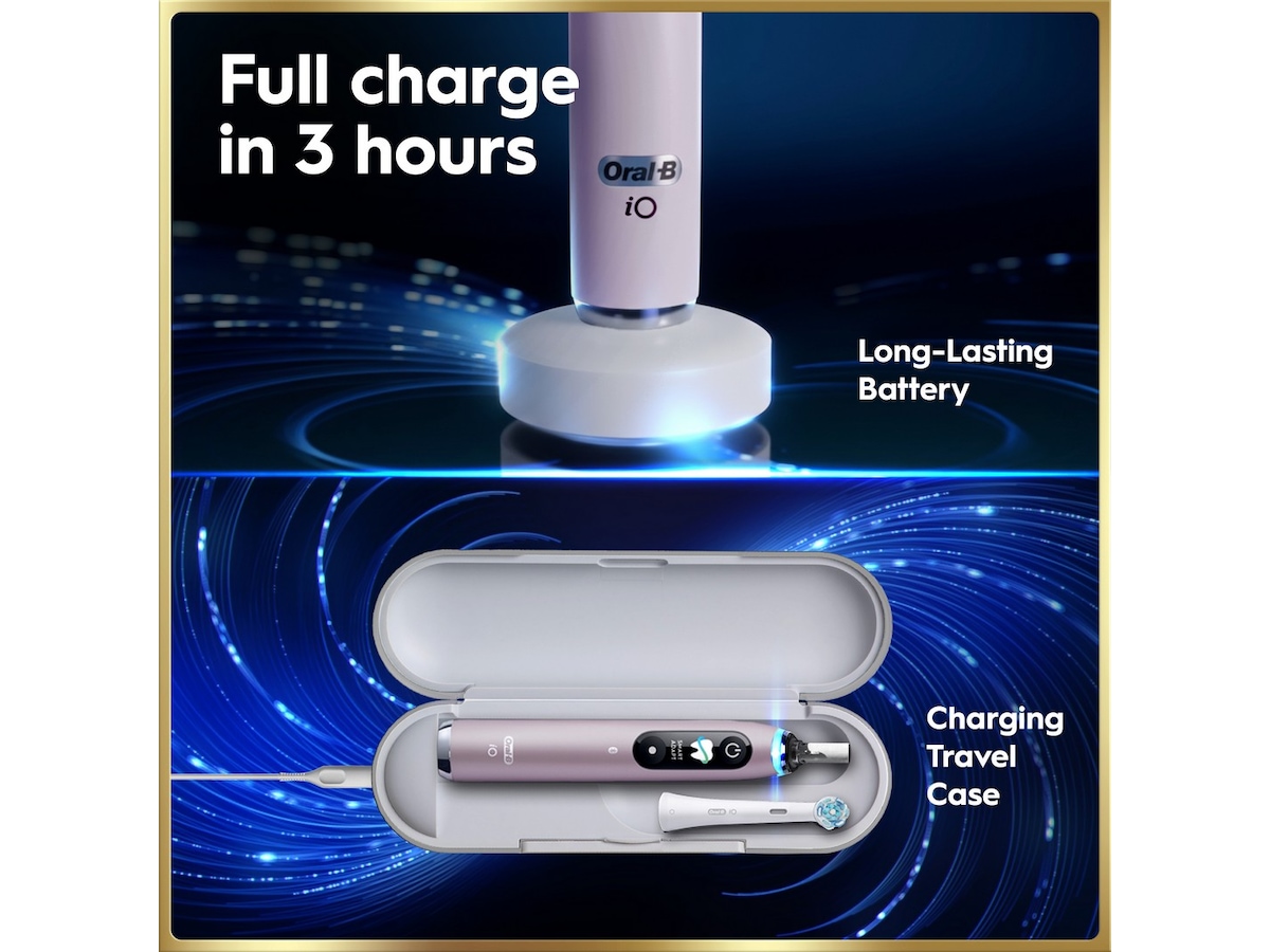 Oral-B iO9 elektrisk tandborste (rosa) Tillbehör till tandvård