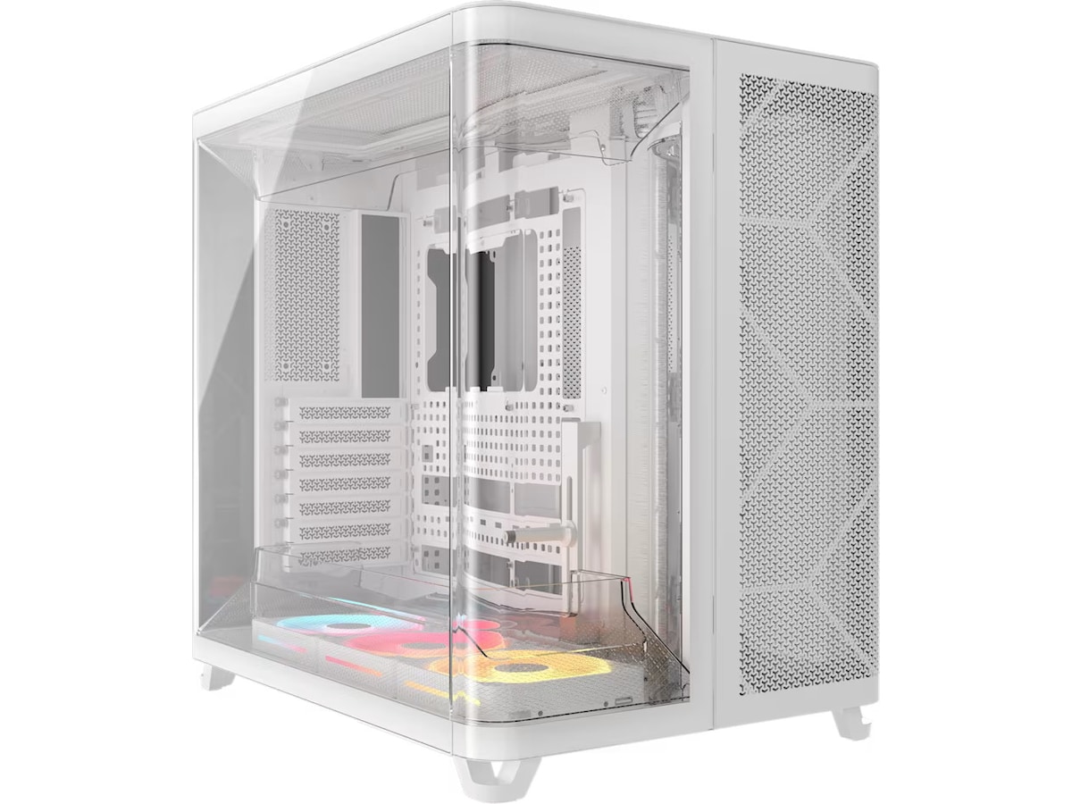 Corsair AIR 5400 LX-R RGB iCUE LINK Triple Chamber Mid Tower (vit) Midi tower