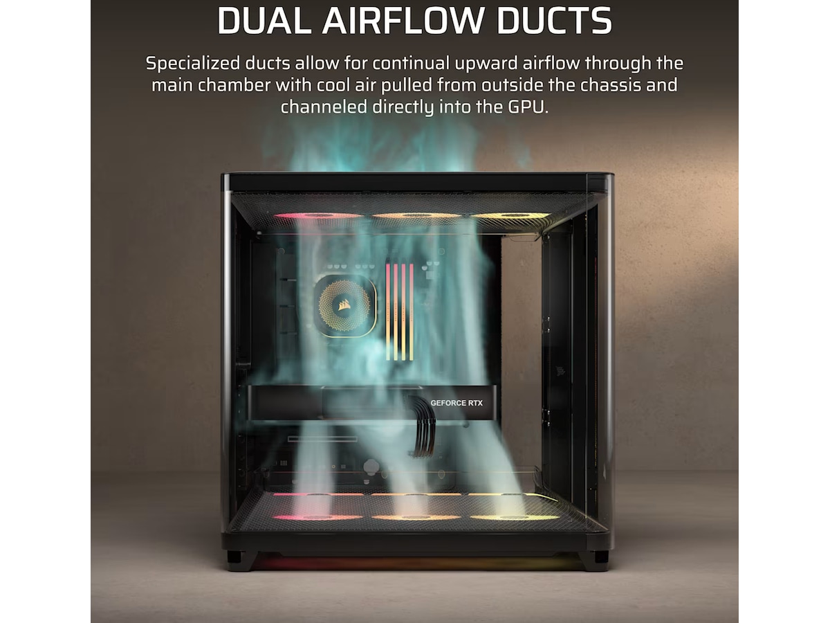 Corsair AIR 5400 RS-R ARGB Trippelkammare Mid Tower (svart) Midi tower