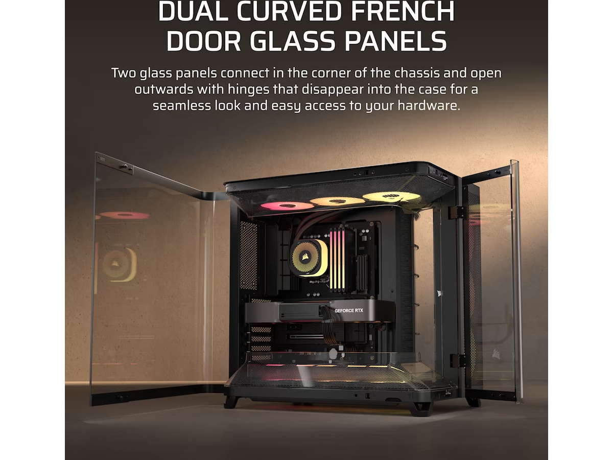 Corsair AIR 5400 RS-R ARGB Trippelkammare Mid Tower (svart) Midi tower