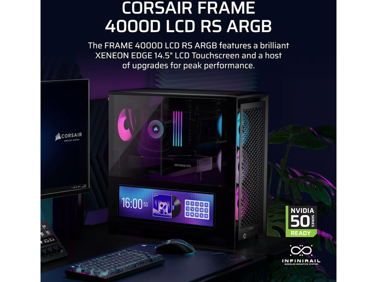 Corsair Frame 4000D LCD RS Performance midi torn (svart) Midi tower