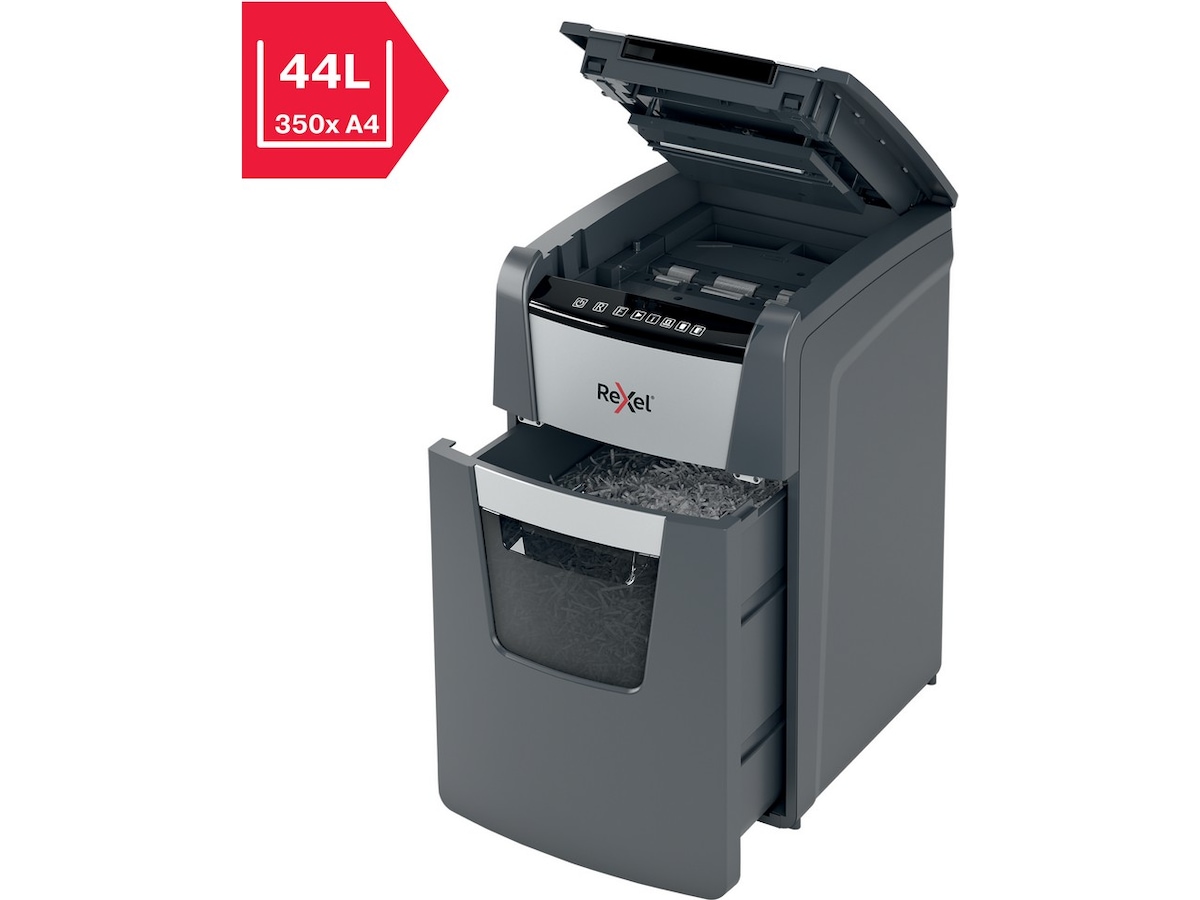 Rexel dokumentforstörare Optimum AutoFeed+ 150X auto korsklippning P4 Dokumentförstörare