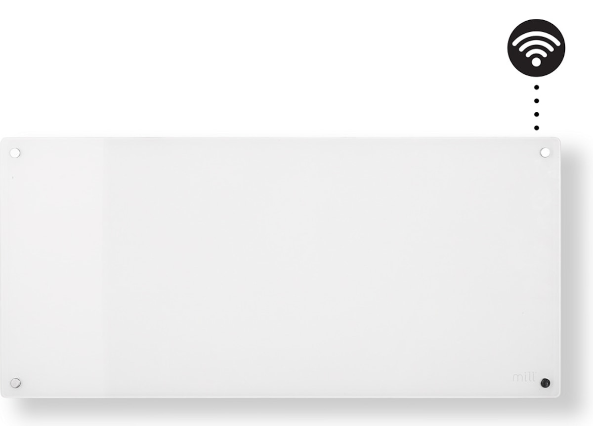 Mill Glass WiFi Gen 3 panelvärmare 1000W (vit) Panelelement