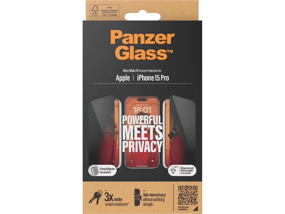 Panzerglass iPhone 15 Pro Privacy Skärmskydd Skärmskydd mobiltelefon